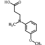 结构式 CAS# 14055-88-0, N-(3-甲氧基苯基)-N-甲基-beta-丙氨酸
