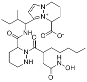CAS#: 140638-25-1， 1-[2-Methyl-1-[[2-[2-[2-(Oxidoamino)-2-Oxoethyl]Heptanoyl]Diazinane-3-Carbonyl]Amino]Butyl]-5,6,7,8-Tetrahydropyrazolo[1,2-a]Pyridazin-4-Ium-8-Carboxylic Acid