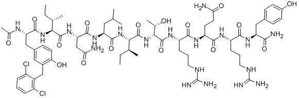 CAS#: 140842-17-7， N-Acetyl-O((2,6-dichlorophenyl)methyl)-L-tyrosyl-L-isoleucyl-L-asparaginyl-L-leucyl-L-isoleucyl-D-threonyl-L-arginyl-L-glutaminyl-L-arginyl-L-tyrosine