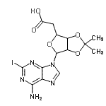 CAS#: 141018-26-0， 9-(5-Deoxy-2,3-O-isopropylidenehexofuranuronosyl)-2-iodo-9H-purin-6-amine