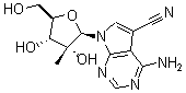 CAS#: 141232-24-8， 4-Amino-7-(2-C-Methyl-beta-D-Ribofuranosyl)-7H-Pyrrolo[2,3-d]Pyrimidine-5-Carbonitrile