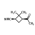 CAS#: 141422-97-1， (1R,3S)-3-Acetyl-2,2-Dimethylcyclobutanecarbonitrile