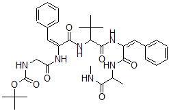 CAS#: 141695-65-0， Tert-Butyl N-[2-[[(E)-3-[[3,3-Dimethyl-1-[[(E)-3-[(1-Methylamino-1-Oxopropan-2-Yl)Amino]-3-Oxo-1-Phenylprop-1-En-2-Yl]Amino]-1-Oxobutan-2-Yl]Amino]-3-Oxo-1-Phenylprop-1-En-2-Yl]Amino]-2-Oxoethyl]Carbamate
