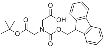 结构式 CAS# 141743-16-0, N-(羧甲基)-N-[(9H-芴-9-基甲氧基)羰基]-甘氨酸 1-叔丁酯