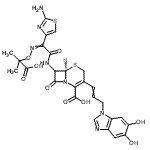 CAS#: 141777-20-0， (6R)-7-{[(2-Amino-1,3-Thiazol-4-Yl){[(2-Carboxy-2-Propanyl)Oxy]Imino}Acetyl]Amino}-3-[3-(5,6-Dihydroxy-1H-Benzimidazol-1-Yl)-1-Propen-1-Yl]-8-Oxo-5-Thia-1-Azabicyclo[4.2.0]Oct-2-Ene-2-Carboxylic Acid