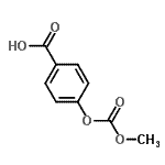 structure of CAS# 14180-11-1, 4-[(Methoxycarbonyl)Oxy]Benzoic Acid;4-[(Methoxycarbonyl)oxy]benzoic acid;4-methoxycarbonyloxybenzoic acid;4-Methoxycarbonyloxybenzoicacid