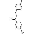 结构式 CAS# 141892-93-5, 4-[3-(4-氟苯基)丙酰]苯甲腈