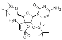 CAS#: 142102-78-1， 4-Amino-1-[(6R,7R,9R)-4-Amino-6-(Tert-Butyl-Dimethylsilyl)Oxy-9-[(Tert-Butyl-Dimethylsilyl)Oxymethyl]-2,2-Dioxo-1,8-Dioxa-2-Thiaspiro[4.4]Non-3-En-7-Yl]Pyrimidin-2-One