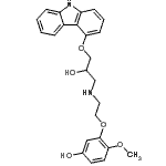 CAS#: 142227-51-8， 3-(2-{[3-(9H-Carbazol-4-Yloxy)-2-Hydroxypropyl]Amino}Ethoxy)-4-Methoxyphenol