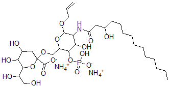 CAS#: 142235-84-5， Diazanium 6-(1,2-Dihydroxyethyl)-4,5-Dihydroxy-2-[[4-Hydroxy-3-(Hydroxy-Oxidophosphoryl)Oxy-5-(3-Hydroxytetradecanoylamino)-6-Prop-2-Enoxyoxan-2-Yl]Methoxy]Oxane-2-Carboxylate