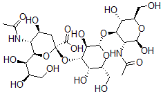 CAS#: 142434-22-8， (2S,4S,5R,6R)-5-Acetamido-2-[(2R,3R,4S,5S,6R)-2-[(2R,3R,4R,5S,6R)-3-Acetamido-2,5-Dihydroxy-6-(Hydroxymethyl)Oxan-4-Yl]Oxy-3,5-Dihydroxy-6-(Hydroxymethyl)Oxan-4-Yl]Oxy-4-Hydroxy-6-[(1R,2R)-1,2,3-Trihydroxypropyl]Oxane-2-Carboxylic Acid