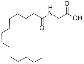 structure of CAS# 14246-55-0, N-(1-Oxotetradecyl)-Glycine;2-(1-Oxotetradecylamino)Acetic Acid;2-(Tetradecanoylamino)Ethanoic Acid;N-Carboxymethyl-Myristamide