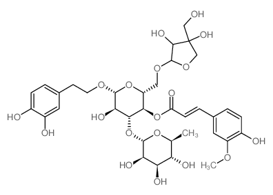 CAS#: 142674-76-8， [2-[[3,4-Dihydroxy-4-(Hydroxymethyl)Oxolan-2-Yl]Oxymethyl]-6-[2-(3,4-Dihydroxyphenyl)Ethoxy]-5-Hydroxy-4-(3,4,5-Trihydroxy-6-Methyloxan-2-Yl)Oxyoxan-3-Yl] (E)-3-(4-Hydroxy-3-Methoxyphenyl)Prop-2-Enoate