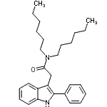 CAS#: 142720-26-1， N,N-Dihexyl-2-(2-Phenyl-1H-Indol-3-Yl)Acetamide