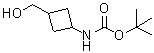 structure of CAS# 142733-64-0, Tert-Butyl N-[3-(Hydroxymethyl)Cyclobutyl]Carbamate;(3-(hydroxymethyl)cyclobutyl)carbamic acid tert-butyl ester;3-(Boc-amino)-cyclobutanemethanol;cis-1-(Boc-amino)-3-(hydroxymethyl)cyclobutane