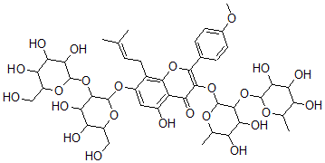 CAS#: 142735-71-5， Anhydroicaritin-3-O-alpha-L-rhamnopyranosyl-(1-2)-alpha-L-rhamnopyranosyl-7-O-beta-D-glucopyranosyl-(1-2)-beta-D-glucopyranoside