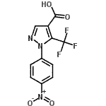 structure of CAS# 142818-02-8, 1-(4-Nitrophenyl)-5-(Trifluoromethyl)-1H-Pyrazole-4-Carboxylic Acid;1-(4-Nitrophenyl)-5-(trifluoromethyl)pyrazole-;1-(4-Nitr<wbr>ophenyl)-<wbr>5-(triflu<wbr>oromethyl<wbr>)pyrazole<wbr>-4-carbox<wbr>ylic acid;1-(4-Nitr<wbr>ophenyl)-<wbr>5-(triflu<wbr>oromethyl<wbr>)pyrazole<wbr>-4-carbox<wbr>ylic acid<wbr> 97%