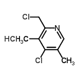 结构式 CAS# 142885-96-9, 4-氯-2-(氯甲基)-3,5-二甲基吡啶盐酸盐(1:1)