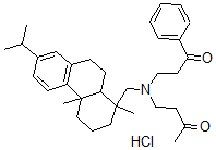 CAS#: 143106-84-7， 4-((((1R,4aS,10aR)-1,2,3,4,4a,9,10,10a-Octahydro-1,4a-dimethyl-7-(1-methylethyl)-1-phenanthrenyl)methyl)(3-oxo-3-phenylpropyl)amino)-2-Butanone hydrochloride