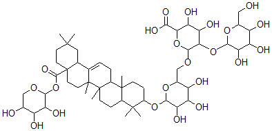 CAS#: 143114-86-7， 3-O-Glucopyranosyl(1-2)glucuronopyranosyl(1-6)glucopyranosyl 28-O-xylopyranosyl-olean-12-en-28-oic acid ester
