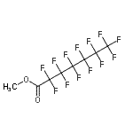 structure of CAS# 14312-89-1, Methyl Tridecafluoroheptanoate;Methyl perfluoroheptanoate;2,2,3,3,4<wbr>,4,5,5,6,<wbr>6,7,7,7-t<wbr>ridecaflu<wbr>oroheptan<wbr>oic acid <wbr>methyl es<wbr>ter;2,2-Difluoro-1,3-benzodioxole-4-carbonylchloride