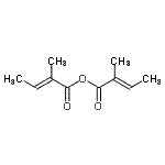 结构式 CAS# 14316-68-8, (2E)-2-甲基-2-丁烯酸酐
