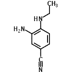 结构式 CAS# 143174-02-1, 3-氨基-4-(乙基氨基)苯甲腈