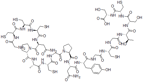 CAS#: 143294-31-9， Glycyl-L-Cysteinyl-L-Cysteinyl-L-Cysteinyl-L-Asparaginyl-L-Prolyl-L-Alanyl-L-Cysteinylglycyl-L-Prolyl-L-Asparaginyl-L-Tyrosylglycyl-L-Cysteinylglycyl-L-Threonyl-L-Seryl-L-Cysteinyl-L-Serine