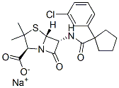 CAS#: 143407-68-5， Sodium (2S,5R,6R)-6-[[1-(3-Chlorophenyl)Cyclopentanecarbonyl]Amino]-3,3-Dimethyl-7-Oxo-4-Thia-1-Azabicyclo[3.2.0]Heptane-2-Carboxylate