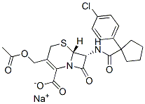 CAS#: 143407-77-6， Sodium (6R,7R)-3-(Acetyloxymethyl)-7-[[1-(4-Chlorophenyl)Cyclopentanecarbonyl]Amino]-8-Oxo-5-Thia-1-Azabicyclo[4.2.0]Oct-2-Ene-2-Carboxylate