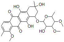 CAS#: 143458-82-6， 6,9,11-Trihydroxy-7-(3-Hydroxy-4,5-Dimethoxy-6-Methyloxan-2-Yl)Oxy-4-Methoxy-3,9-Dimethyl-8,10-Dihydro-7H-Tetracene-5,12-Dione