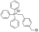 structure of CAS# 14366-74-6, [[4-(Bromomethyl)Phenyl]Methyl]Triphenyl-Phosphonium Bromide (1:1);[4-(Bromomethyl)Phenyl]Methyl-Tri(Phenyl)Phosphonium Bromide;[4-(Bromomethyl)Benzyl]-Tri(Phenyl)Phosphonium Bromide;Nsc81281