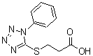 结构式 CAS# 1437-67-8, 3-[(1-苯基-1H-四唑-5-基)硫基]丙酸