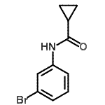 structure of CAS# 14372-07-7, N-(3-Bromophenyl)Cyclopropanecarboxamide;MFCD00029065;N-(3-bromophenyl)cyclopropanecarboxamide;N-(3-bromophenyl)cyclopropylcarboxamide