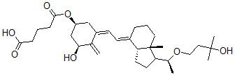 CAS#: 143773-34-6， 5-[(1S,3E,5S)-3-[(2E)-2-[(3aR,7aR)-1-[(1S)-1-(3-Hydroxy-3-Methylbutoxy)Ethyl]-7alpha-Methyl-2,3,3A,5,6,7-Hexahydro-1H-Inden-4-Ylidene]Ethylidene]-5-Hydroxy-4-Methylidenecyclohexyl]Oxy-5-Oxopentanoic Acid