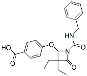 CAS#: 143818-53-5， 4-[3,3-Diethyl-4-Oxo-1-(Phenylmethylcarbamoyl)Azetidin-2-Yl]Oxybenzoic Acid
