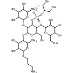 CAS#: 143873-66-9， Sodium 3-aminopropyl 6-deoxyhexopyranosyl-(1->2)-[hexopyranosyl-(1->4)]-3-O-{[(1,3-dihydroxy-2-propanyl)oxy]phosphinato}hexopyranosyl-(1->4)-6-deoxyhexopyranoside