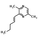 CAS#: 143901-57-9， 2,5-Dimethyl-3-[(1E)-1-Penten-1-Yl]Pyrazine