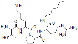 CAS#: 144022-57-1， 1-[6-Amino-2-[(2-Amino-3-Hydroxybutanoyl)Amino]Hexanoyl]-N-[5-(Diaminomethylideneamino)-1-(Hexylamino)-1-Oxopentan-2-Yl]Pyrrolidine-2-Carboxamide