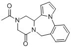 CAS#: 144109-17-1， 12,13,14,14alpha-Tetrahydro-13-Acetyl-9H,11H-Pyrazino(2,1-c)Pyrrolo(1,2-a)(1,4)Benzodiazepin-11-One