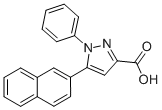 structure of CAS# 144252-16-4, 5-(2-Naphthalenyl)-1-Phenyl-1H-Pyrazole-3-Carboxylic acid;5-NAPHTHALEN-2-YL-1-PHENYL-1H-PYRAZOLE-3-CARBOXYLIC ACID;5-Naphth-2-Yl-1-Phenyl-1H-Pyrazole-3-Carboxylic Acid
