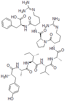 CAS#: 144527-25-3， Tyrosyl-alanyl-isoleucyl-valyl-alanyl-arginyl-prolyl-arginyl-phenylalanine