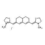 CAS#: 144773-56-8， 3-Methyl-2-[(E)-{7-[(Z)-(3-Methyl-1,3-Thiazolidin-2-Ylidene)Methyl]-4,4A,5,6-Tetrahydro-2(3H)-Naphthalenylidene}Methyl]-4,5-Dihydro-1,3-Thiazol-3-Ium Iodide