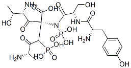 CAS#: 145079-47-6， (2R,5S)-5-Amino-2-[(2S,3R)-2-Amino-3-Hydroxybutanoyl]-2-[[(2S)-2-[[(2S)-2-Amino-3-(4-Hydroxyphenyl)Propanoyl]Amino]-3-Hydroxypropanoyl]-Phosphonoamino]-4-Oxo-3-Phosphonohexanoic Acid