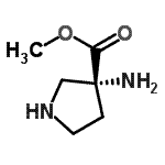 CAS#: 145090-27-3， Methyl (3R)-3-Amino-3-Pyrrolidinecarboxylate