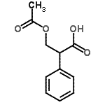 structure of CAS# 14510-36-2, 3-Acetoxy-2-Phenylpropanoic Acid;3-Acetoxy-2-phenylpropanoic Acid