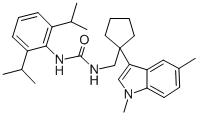 CAS#: 145131-24-4， 1-[[1-(1,5-Dimethylindol-3-Yl)Cyclopentyl]Methyl]-3-[2,6-Di(Propan-2-Yl)Phenyl]Urea
