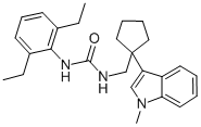 CAS#: 145131-45-9， 3-(2,6-Diethylphenyl)-1-[[1-(1-Methylindol-3-Yl)Cyclopentyl]Methyl]Urea