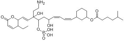 CAS#: 145142-81-0， [3-[(1Z,3Z,9E)-8-(2-Aminoethyl)-10-(3-Ethyl-6-Oxo-2,3-Dihydropyran-2-Yl)-5,8-Dihydroxy-7-Phosphonooxydeca-1,3,9-Trienyl]Cyclohexyl] 5-Methylhexanoate
