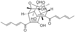 CAS#: 145174-90-9， (2E,2'E,4E,4'E)-1,1'-[(1R,3S,3aR,6R,7R,9aR,10S,12R)-1,3,3a,6,7,9a-Hexahydro-1,5,9,12-Tetrahydroxy-3,6,9a,10-Tetramethyl-1,7,3,6-(Methenoxymetheno)Cycloocta[c]Furan-4,8-Diyl]Bis-2,4-Hexadien-1-One